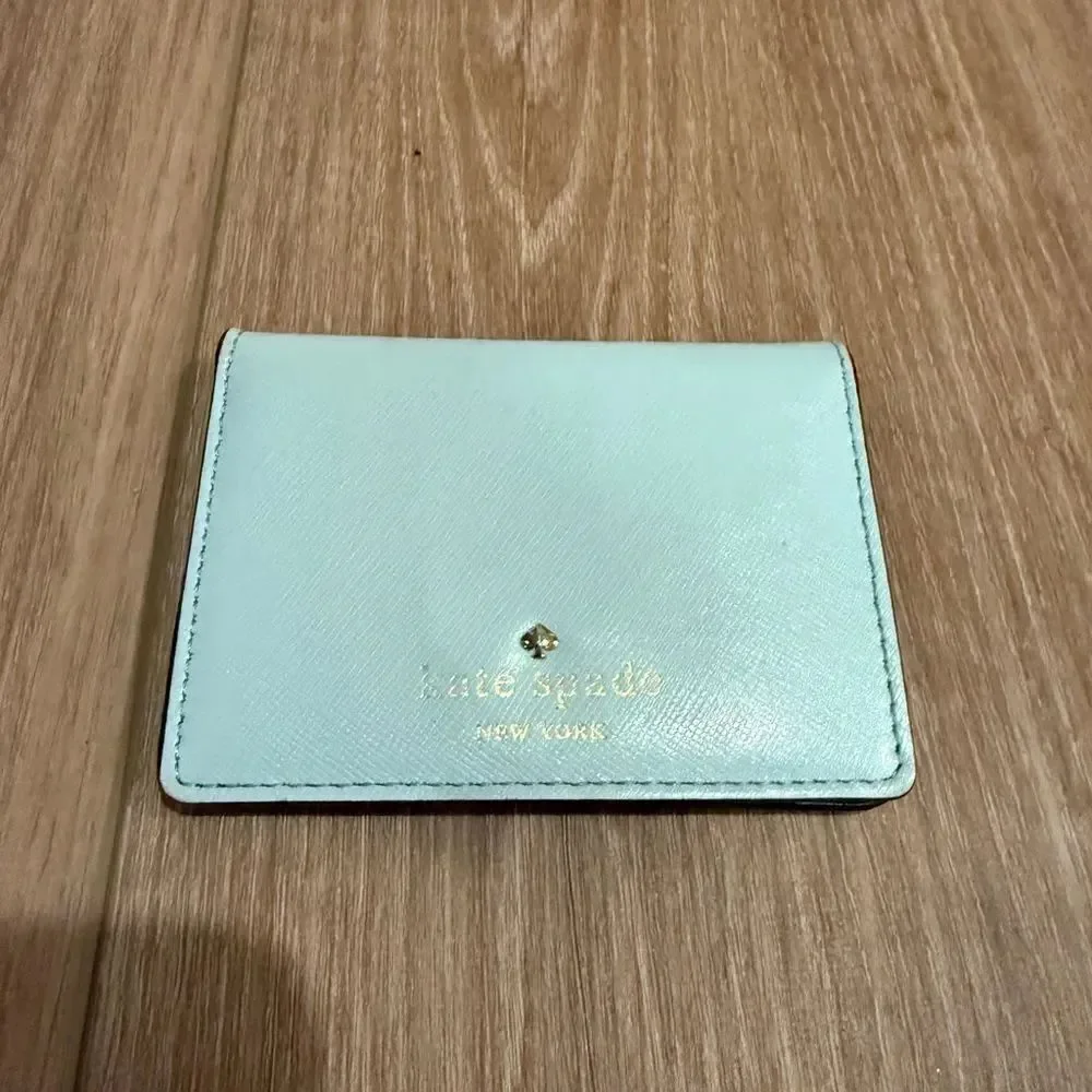 Kate Spade Mint Leather Card Holder